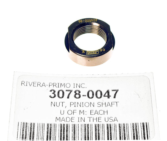 PINION SHAFT NUT (GEAR SIDE). FITS 1990-92 BIG TWIN - Rivera Primo
